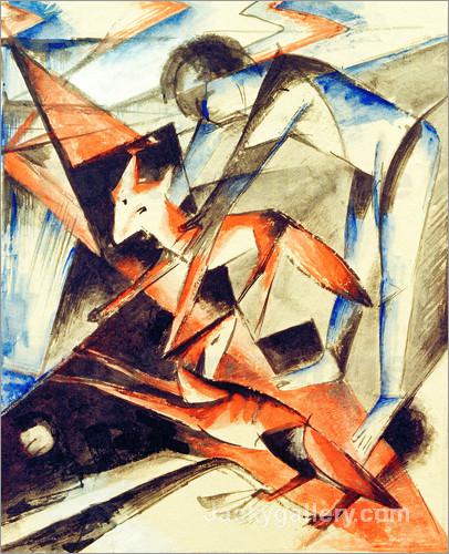Noah and the fox by Franz Marc paintings reproduction